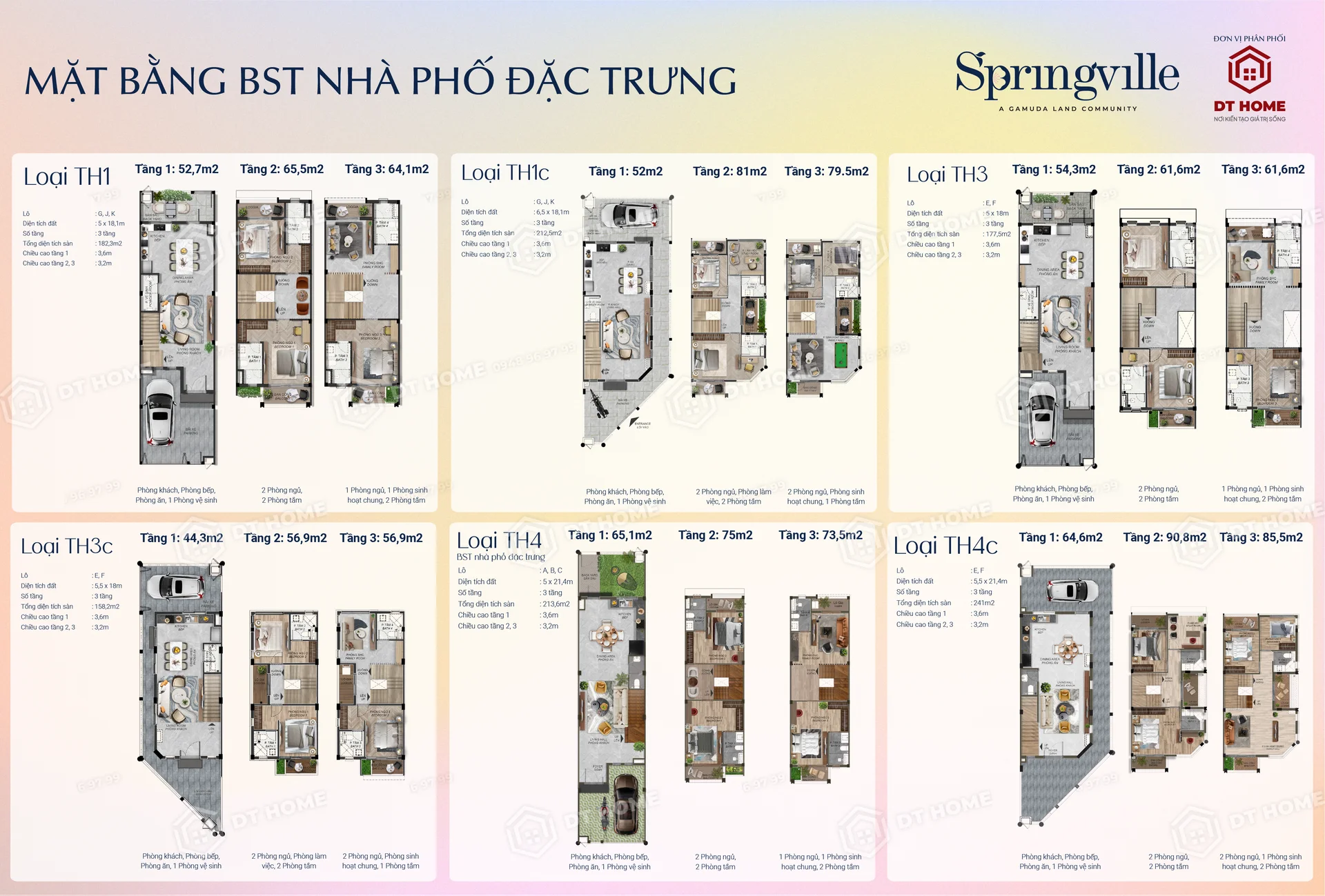 Layout Nhà phố Đặc Trưng